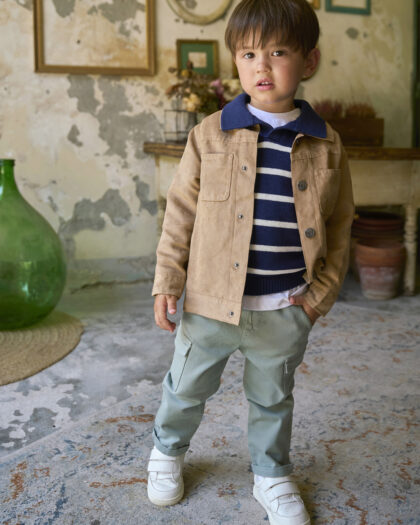 Pantaloni Cargo Drill Elasticizzato