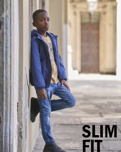 Pantaloni Denim Elasticizzato Regular Fit