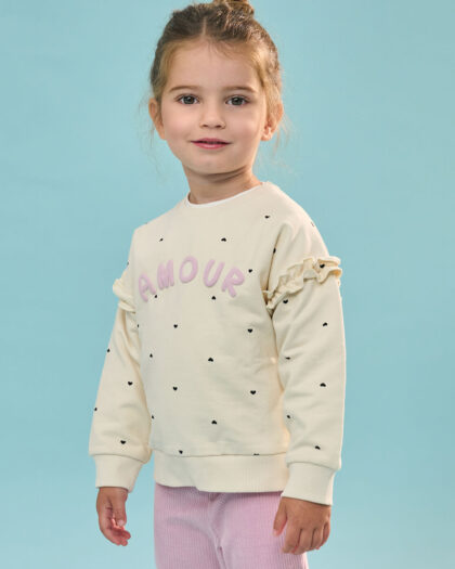 Maglia Girocollo Fantasia Cuori