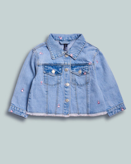 Giubbotto Denim Ricamato